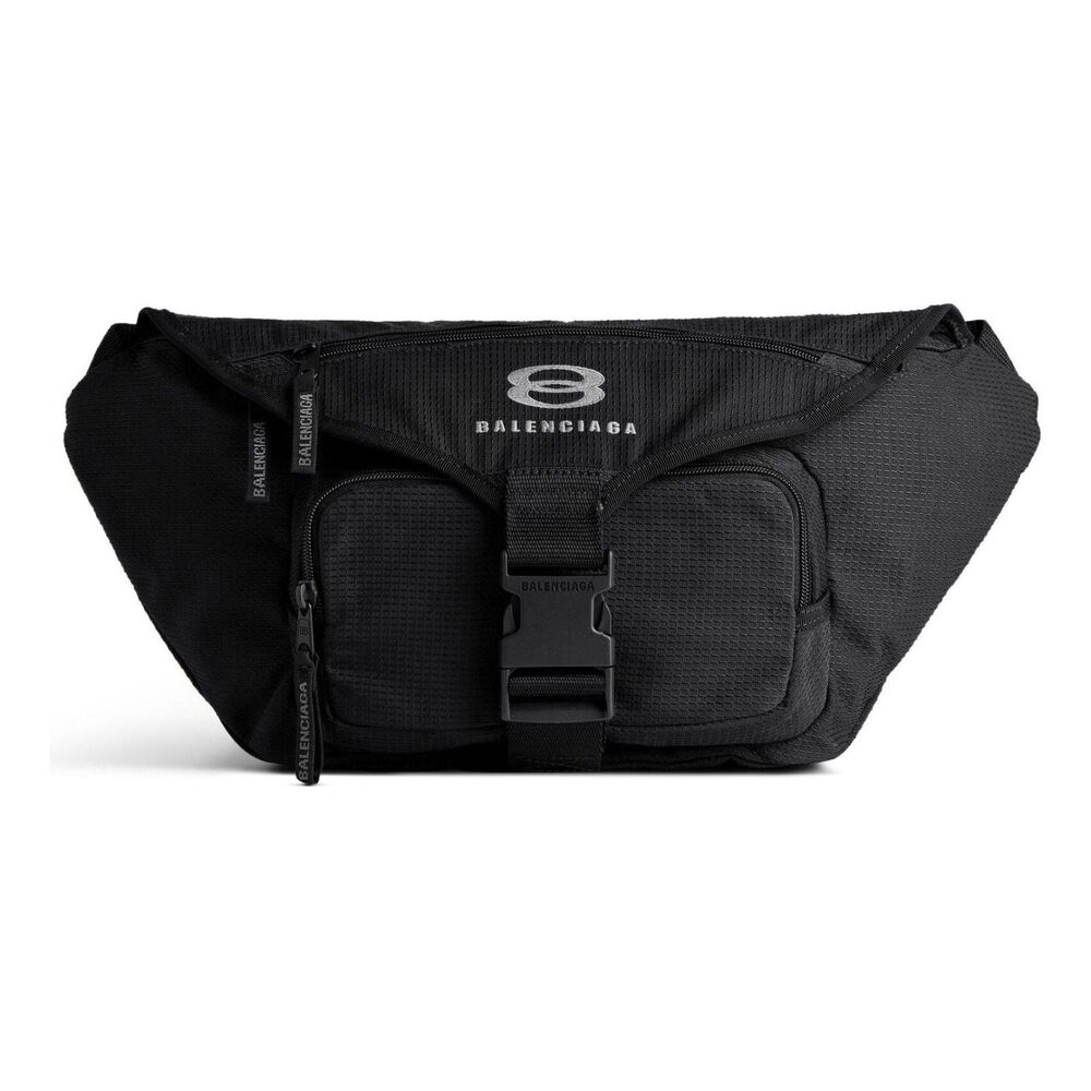 BALENCIAGA Large Black Unity Beltbag Utility Belt Bag Fanny Pack $1150